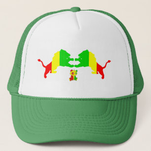 Grand casquette de lions de Rasta de panda