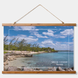 Grand Cayman Island Wandteppich Mit Holzrahmen