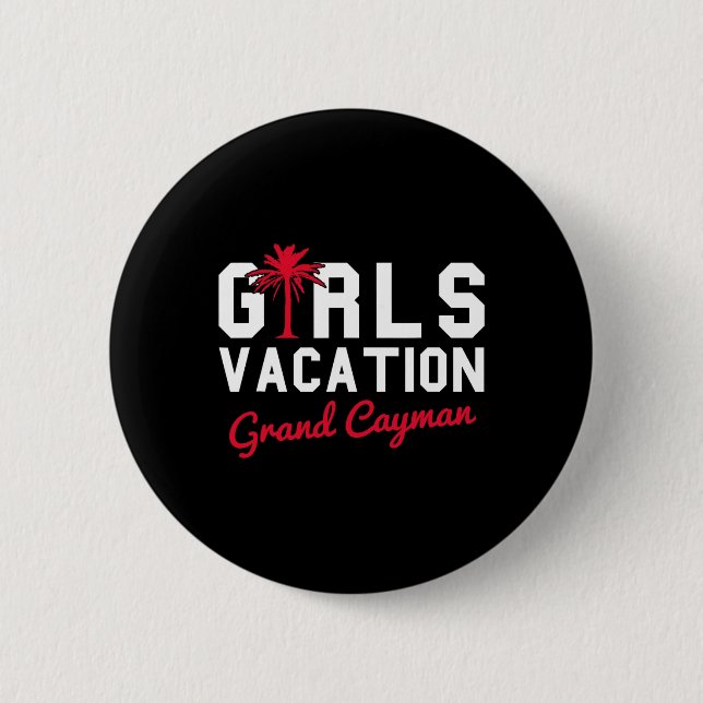 Grand Cayman Mädchenurlaub  Button (Vorderseite)