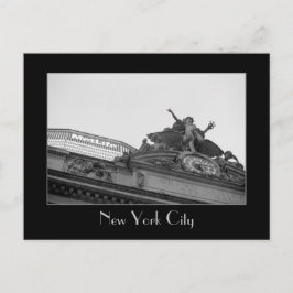 Grand Central Station & Met Life Gebäude B&W Postkarte