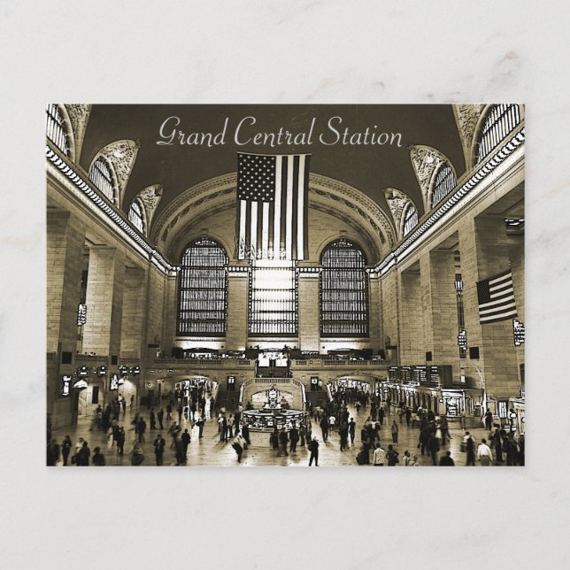Grand Central Station, NYC Postkarte (Vorderseite)