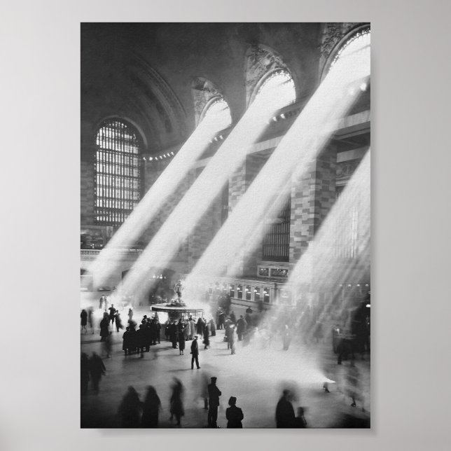 Grand Central Station, Schwarz/Weiß Vintag Poster (Vorne)