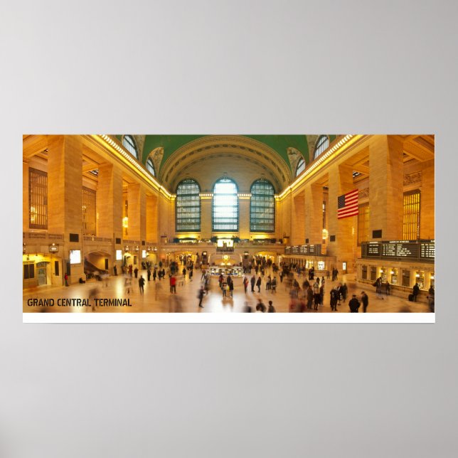 Grand Central Terminal Panorama In New York City Poster (Vorne)