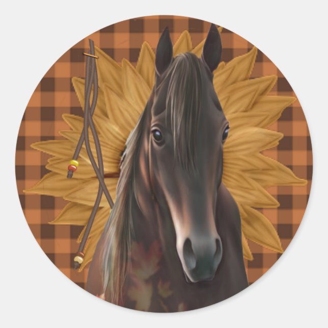 grand cheval autocollants (Devant)