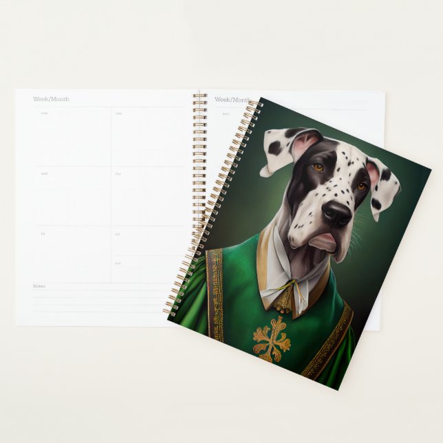 Grand chien Danse en tenue de la Saint Patrick (Devant avec enveloppe)
