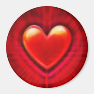Grand coeur de gogo rouge de sang magnet