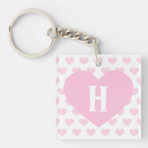 Grand coeur rose-clair - monogramme