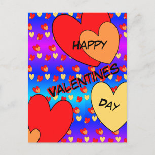 Grand Coeur Valentines Jour Poussière. Carte posta