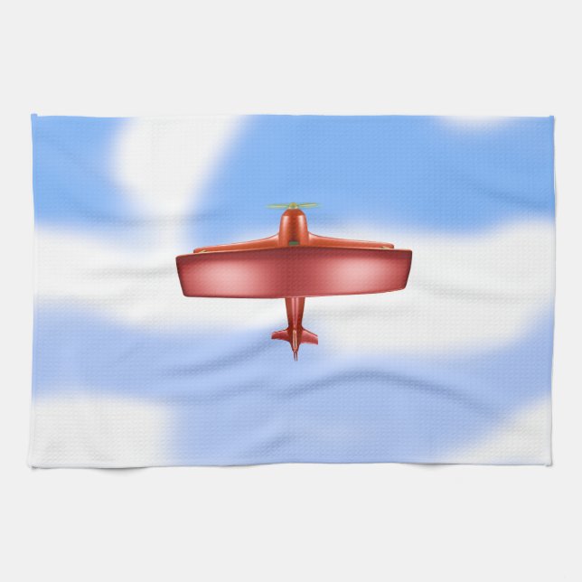 Grand Cool Aventuré Avion Volant Serviette de cuis (Horizontal)