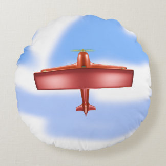 Grand Cool Aventurier Volant Rouge Coussin rond Pl