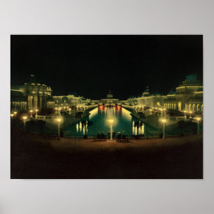 Grand Court Night Illumination - 1898 Poster
