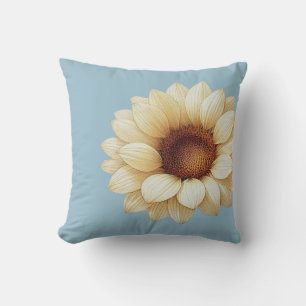 Grand Coussin de Jet Émeraude Tournesol