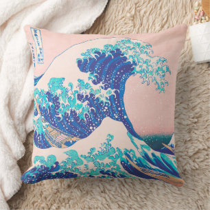 Grand Coussin de Jet Vintage Ocean Wave