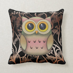 Grand Coussin de Lancer de Hibou aux Yeux