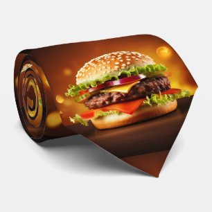 Grand Cravate de hamburger Brown