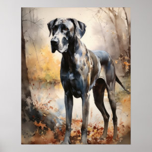 Grand Dane Dog Art Imprimer Poster