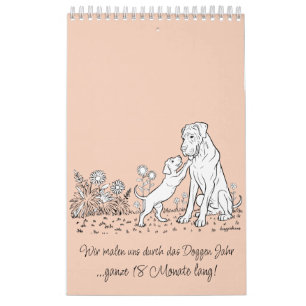 Grand Danois Calendrier de coloriage personnalisé 