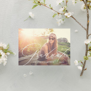 Grand Diplômé Script Photo Graduate Invitation