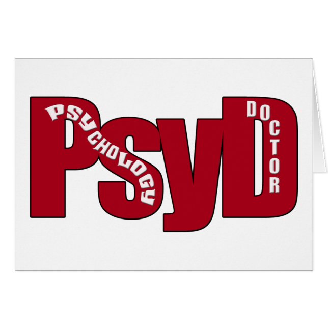 GRAND DOCTEUR ROUGE OF PSYCHOLOGY BOLD de PsyD (Devant horizontal)