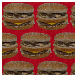 grand double cheeseburger tissu rouge