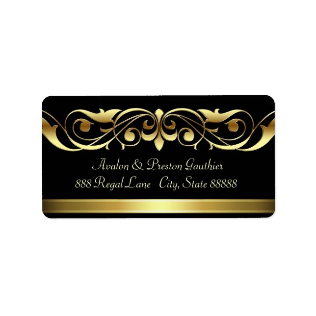 Grand Duchess Black Gold Soll Étiquettes de adress (Devant)