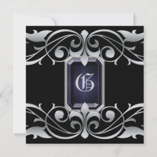 Grand Duchess Onyx Jewel Silver Regency Einladung