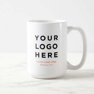Grand employé Mug Nom personnalisé Logo de l'entre