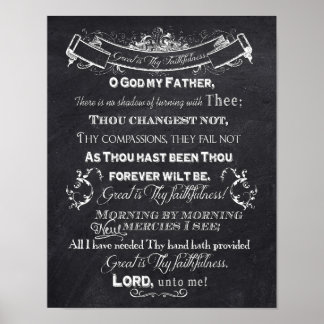 Grand Est Votre Foi Chalkboard Art Poster