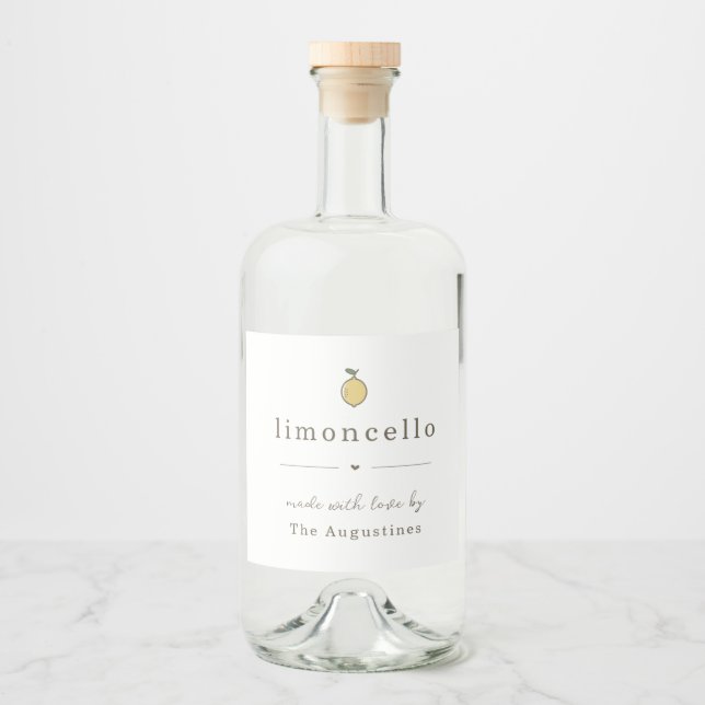 Grand Étiquette cadeau Limoncello fait maison (Devant)