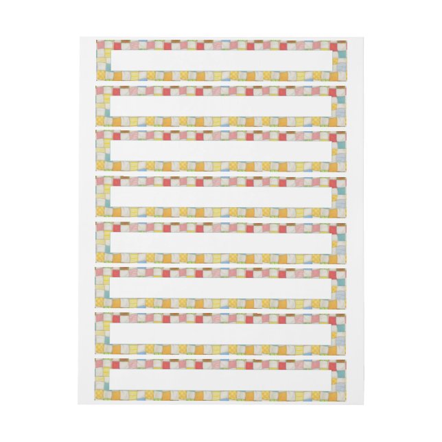 GRAND Étiquette DE 1 po x 7,25 po (Feuille)