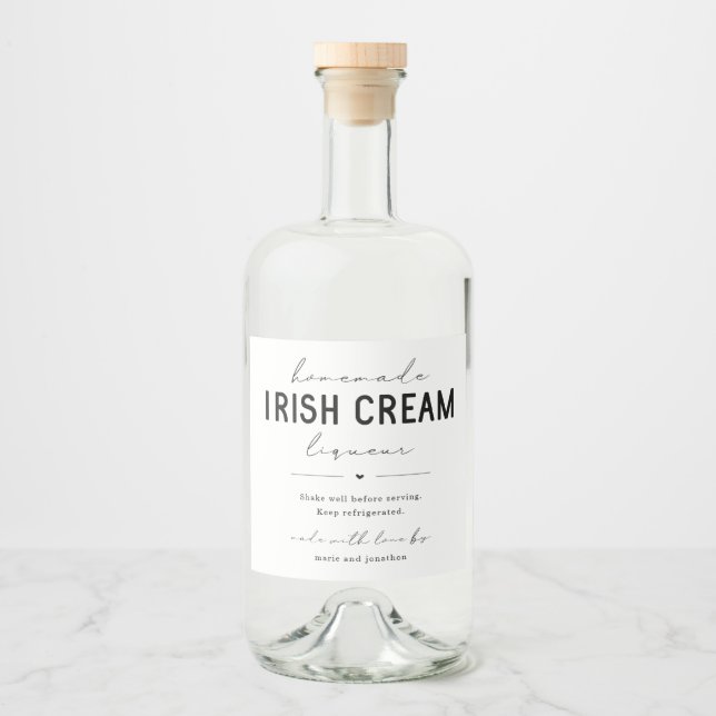 Grand Étiquette de bouteille de liqueur de crème i (Devant)