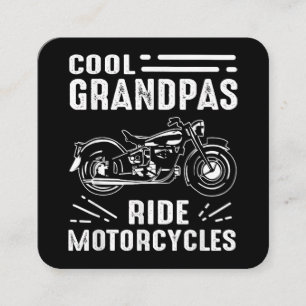Grand Father Biker Quadratische Visitenkarte