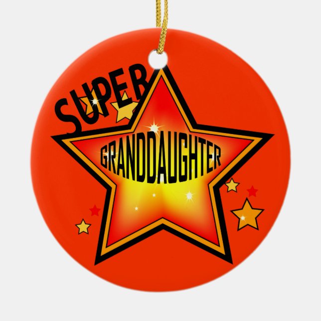 Grand-fille Super Star Noël Ornement (Devant)