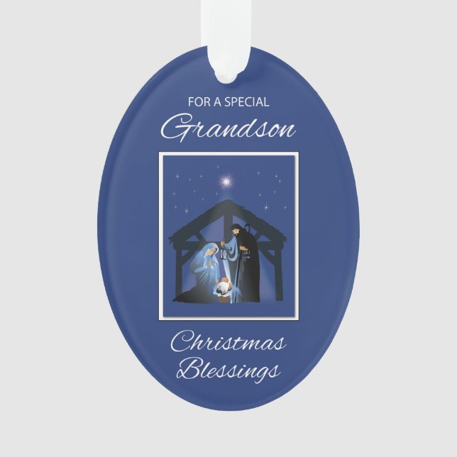 Grand-fils maître des bénédictions de Noël en bleu (devant)