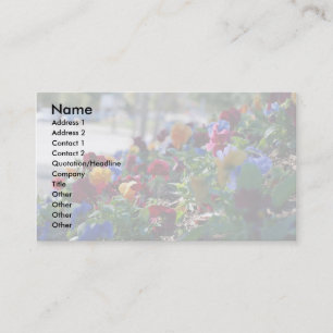 Grand format de carte de visite floral de jardin