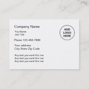 Grand format de carte de visite simple