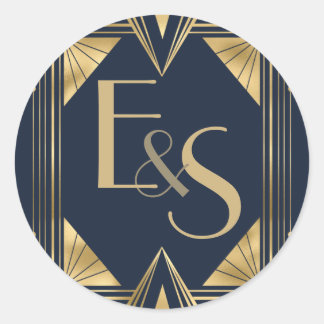 Grand Gatsby art déco élégant mariage Sticker