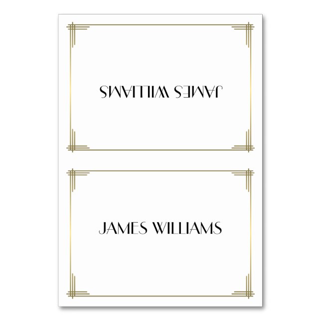 Grand Gatsby Blanc Art Déco Place Set Cartes (Par défaut)
