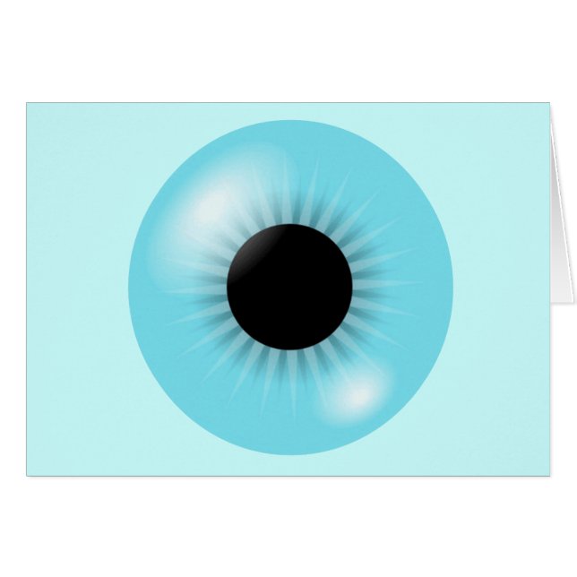 Grand globe oculaire bleu (Devant Horizontal)