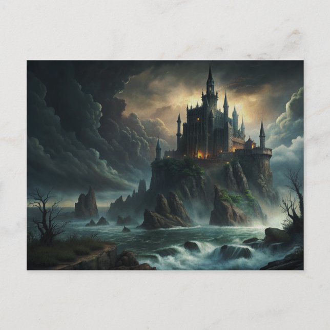 Grand Gothic Moon Castle Postkarte (Vorderseite)