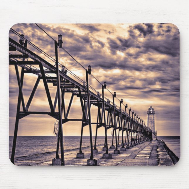 Grand Haven Leuchtturm und Pier, Grand Haven Mousepad (Vorne)
