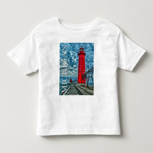 Grand Haven Lighthouse | Michigan Kleinkind T-shirt (Vorderseite)