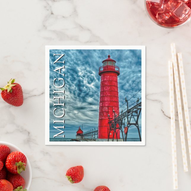 Grand Haven Lighthouse | Michigan Serviette (Beispiel)
