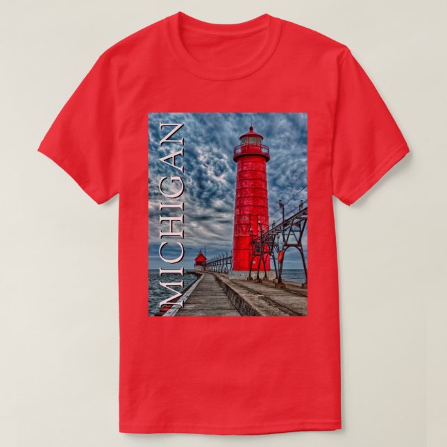 Grand Haven Lighthouse | Michigan T-Shirt (Design vorne)
