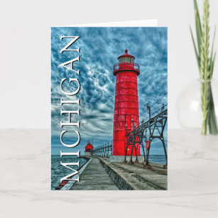 Grand Haven Lighthouse   Michigan   Vielen Dank Dankeskarte