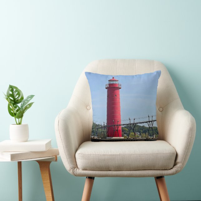 Grand Haven Michigan Lighthouse Kissen (Stuhl )