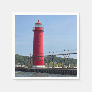 Grand Haven Michigan Lighthouse Serviette