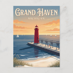 Grand Haven Michigan Postkarte