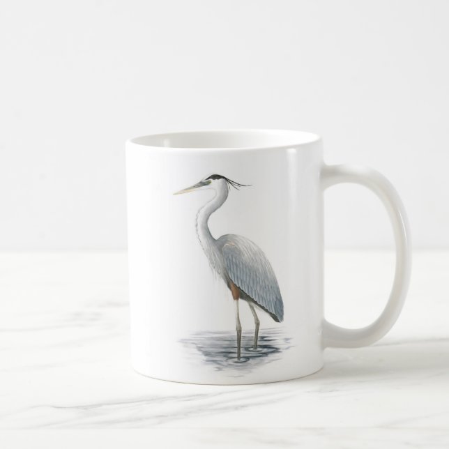 Grand Heron bleu Mug (Droite)