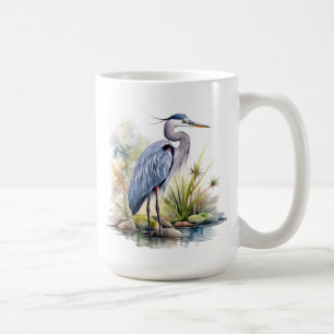 Grand Heron bleu Mug